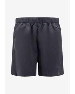 Moncler Rubber Patch Swim Shorts - Blue