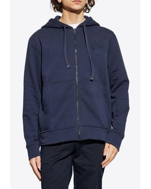 Etro Pegaso Embroidered Zip-Up Sweatshirt - Blue