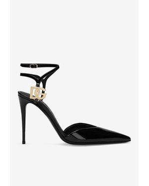 Dolce & Gabbana Lollo 105 Patent Leather Pumps - Black