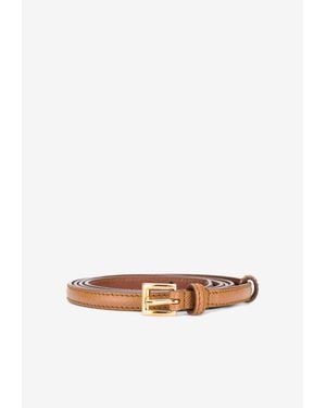 Prada Saffiano Leather Belt - White