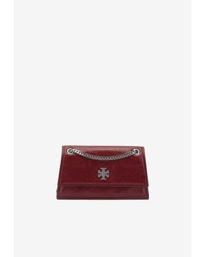 Tory Burch Mini Kira Leather Shoulder Bag - Red