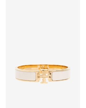 Tory Burch Kira Enamel Cuff Bracelet - White