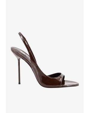 Paris Texas Lidia 105 Patent Leather Slingback Sandals - White