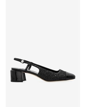 Jimmy Choo Elisa 45 Slingback Court Shoes - White