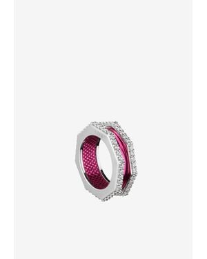 Eera Tubo Diamond Ring - White