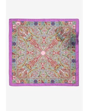 Etro Paisley Pattern Silk Pocket Square - Multicolor