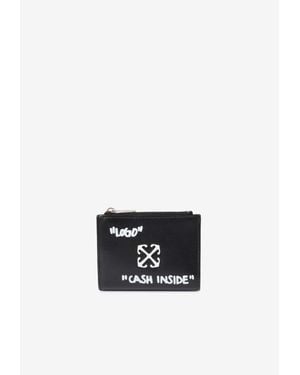 Off-White c/o Virgil Abloh Jitney Quote Zipped Bi-Fold Wallet - White