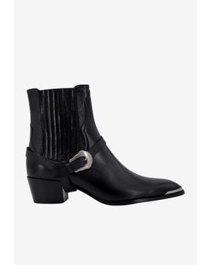 Celine Isaac Leather Boots - Black