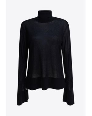 TOTEME High-Neck Ribbed Jumper - Blue
