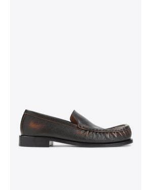 Dries Van Noten Buckled Leather Loafers - White