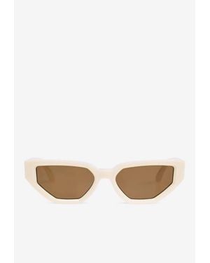 Golden Goose Jackie Rectangular Sunglasses - White