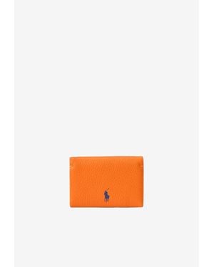 Ralph Lauren Polo Play Leather Cardholder - Orange