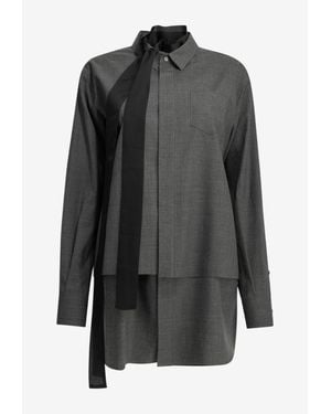 Sacai Mini Shirt Dress - Gray