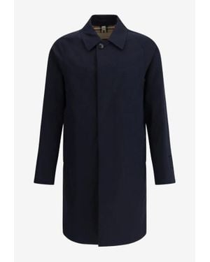 Burberry Heritage Single-Breasted Coat - Blue