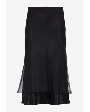 KHAITE Monina Midi Skirt - Black