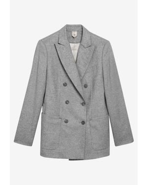 Max Mara Flash Double-Breasted Blazer - Gray