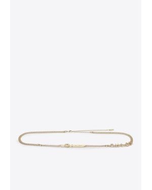 Chloé Logo Lettering Chain Belt - White
