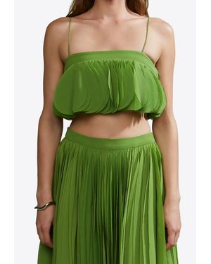 AMUR Sonia Ruffled Top - Green