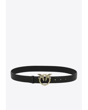 Pinko Monogram Leather Belt - White