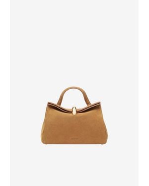 Jacquemus Le Petit Valérie Suede Handbag - White
