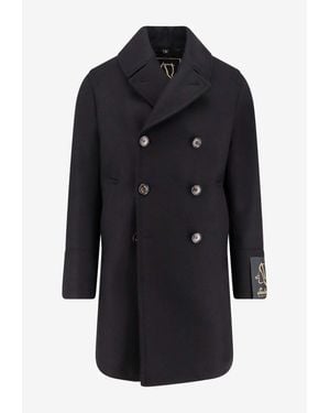 Sealup Genova Double-Breasted Wool Coat - Black
