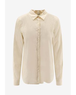 Aspesi Long-Sleeved Linen Shirt - Natural