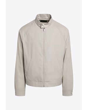 Prada High-Neck Zip-Up Jacket - White