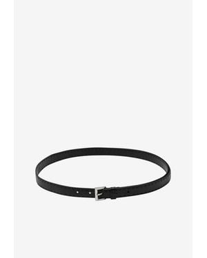 Prada Leather Logo Belt - White