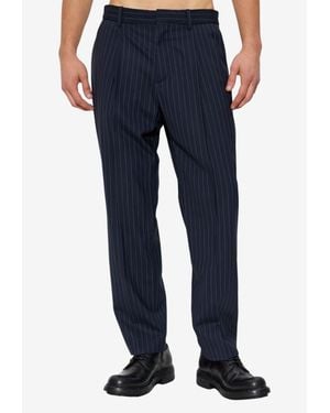 Balmain Striped Tailored Pants - Blue