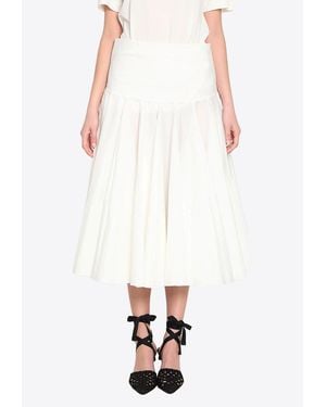 Jacquemus Draped Midi Skirt - White