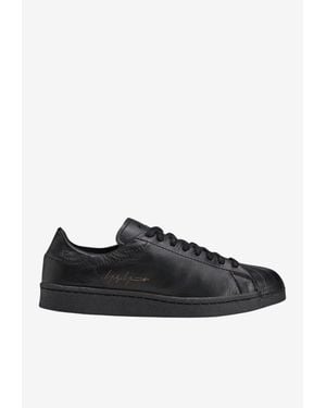 adidas Y-3 Superstar Leather Low-Top Sneakers - Black