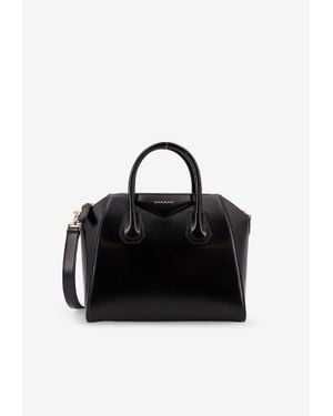 Givenchy Small Antigona Leather Top Handle Bag - Black