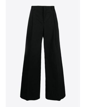 Moschino Wide-Leg Pleated Pants - Black