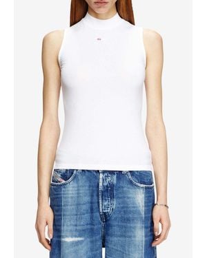 DIESEL Mock-Neck Tank Top - White