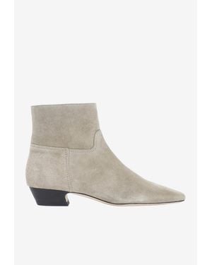 Stuart Weitzman Stassi Suede Ankle Boots - Natural