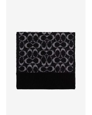 COACH Scarf With Monogram - Black