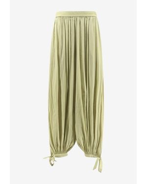Chloé Pleated Straight-Leg Pants - Green