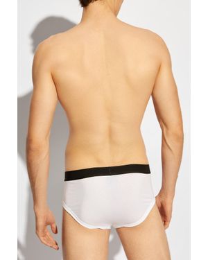 Tom Ford Two-Pack Of Slip Briefs With Logo - White