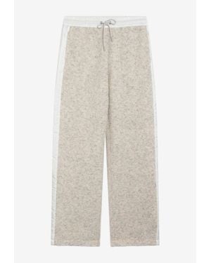 Moncler Straight-Leg Bouclé Pants - White