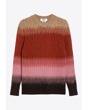 Fendi Mohair Wool Degrade Sweater - Red