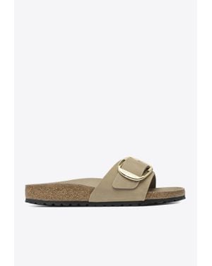 Birkenstock Madrid Big Buckle Leather Sandals - White
