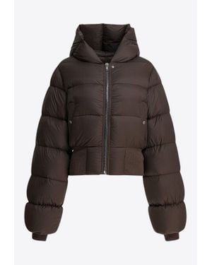 Rick Owens Concordians Cropped Puffer Jacket - Brown