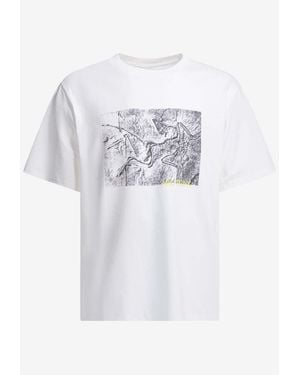 Arc'teryx Kragg Lithographica Crewneck T-Shirt - White
