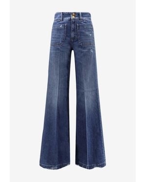 The Seafarer Jane Washed Denim Pants - Blue