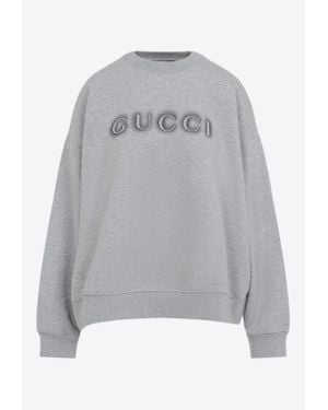Gucci Logo Stamp Sweatshirt - Grey
