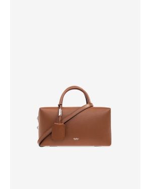 Max Mara Medium Holdall Leather Top Handle Bag - Brown