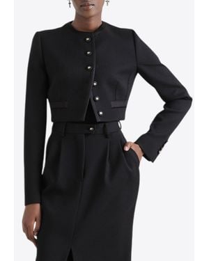 Dolce & Gabbana Cropped Wool Jacket - Black