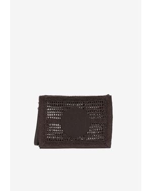 Tory Burch Ella Hand-Crocheted Zip Pouch - White