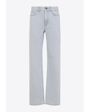 Givenchy Straight-Leg Overwashed Jeans - Grey