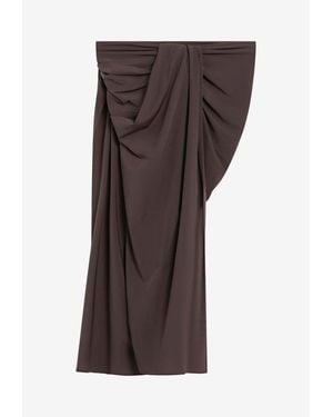 Jacquemus Asymmetric Pareo Skirt - Brown